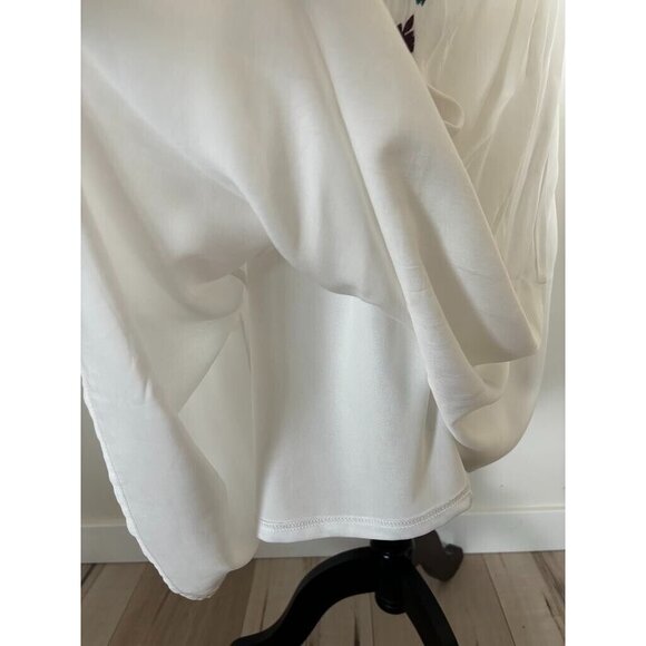 ORANGE CREEK Dress Size M/L White Boho Embroidered Midi Lined Rayon - Picture 8 of 10